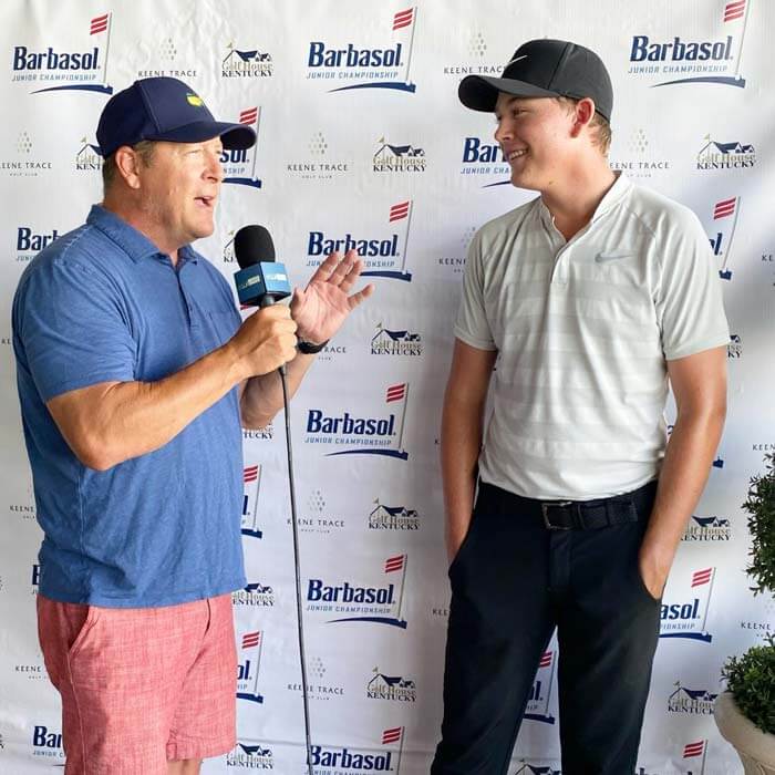 interviewing junior golfer